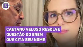 Caetano Veloso comenta e resolve questão do Enem que cita seu nome Maravilha [upl. by Berardo]