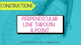 How to draw a perpendicular line through a point [upl. by Grosmark]