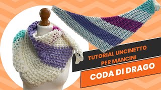 🧶 Sciarpina Facile e Veloce all’Uncinetto per Mancini – Tutorial Completo 🎁 [upl. by Nylkaj]