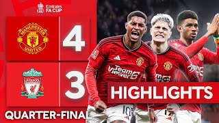 INCREDIBLE Old Trafford Thriller 🔥  Manchester United 43 Liverpool  Emirates FA Cup 202324 [upl. by Limaa]