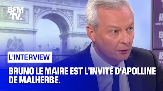 Bruno Le Maire face à Apolline de Malherbe en direct [upl. by Gyimah253]