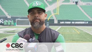 Riders Coach Corey Mace provides injury updates ahead of 1st place showdown against the Alouettes [upl. by Asirret850]