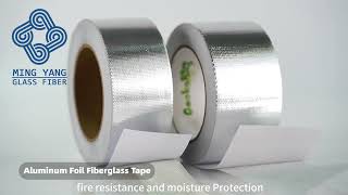 Aluminum foil fiberglass adhesive tape seal tape fiberglass tape hvac tape [upl. by Featherstone549]