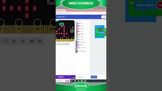 BBC microbit coding in 60 seconds  Index Numbers [upl. by Ydeh]