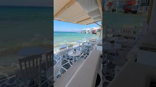 Best beach bar in Mykonos 😍🫶🏻 greece travel [upl. by Otho]