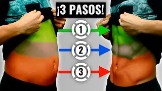 Cómo perder grasa abdominal en 3 pasos y cuánto tiempo te tomará [upl. by Htessil]