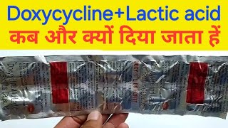 doxycycline and lactic acid bacillus capsules  doxycycline hyclate 100 mg uses in hindi [upl. by Todd]