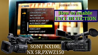 Sony nx100 pxw z150 amp nx5r camera face detection settings [upl. by Arot562]