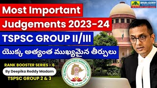 Most Important Judgements of 20232024  TSPSC GROUP 2 amp 3  Indian Polity for TSPSC GROUP 2 amp 3 [upl. by Boesch]