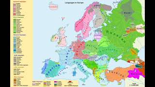 Language map of Europe [upl. by Novyad725]