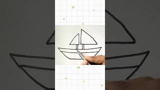 Cute boat 🚤 drawing for kids shorts ytshorts [upl. by Consuelo]