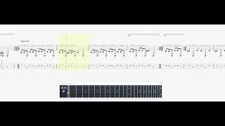 Metallica ANESTHESIA Pulling Teeth BASS GUITAR TAB [upl. by Dnaltiak649]