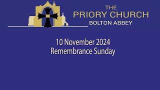 Bolton Priory Sunday 10 November  Service of Remembrance [upl. by Singer588]