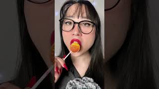 ASMR Mexican Pineapple Lollipop Licking asmr asmrshorts asmreating asmrcandy [upl. by Swagerty184]