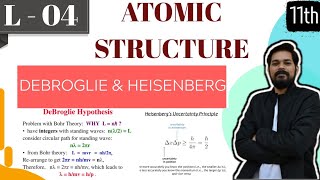 Atomic structure  Class 11 L4  Debroglie and Heisenberg [upl. by Anekam623]