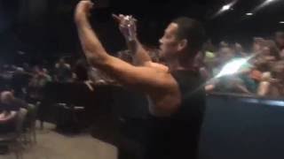 Nate Diaz and Conor McGregor throwing bottles at each other at UFC 202 Presser [upl. by Kepner]