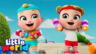 Stay Healthy and Exercise Song  Kids Songs amp Nursery Rhymes by Little World [upl. by Ariaj]