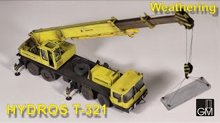 HYDROS T321 weathering old crane waloryzacja modelu w skali 143 ciężarówki PRL wydruk 3D [upl. by Eenttirb]