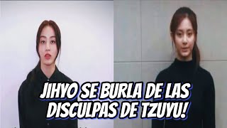 JIHYO TWICE SE BURLÓ DE TZUYU ¡IMITÓ SUS DISCULPAS CANCELADA kpop twice tzuyu jihyo [upl. by Nessie]