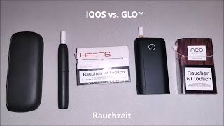 IQOS vs glo  Rauchzeit [upl. by Nahtaj60]