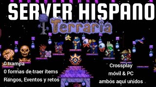 UNETE Servidor Hispano Terraria Anti OP CrossPlay eventos 1449 servergratis [upl. by Rebhun]