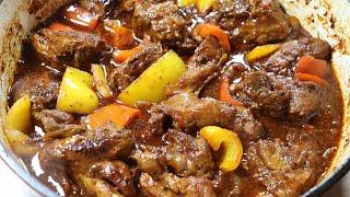 EASY LAMB WITH BELL PEPPERS RECIPE  LAMB RECIPE  LAMB STEW RECIPE [upl. by Ladew736]