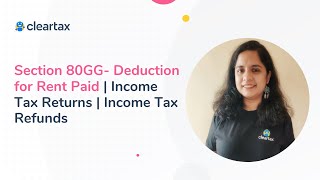 Section 80GG Deduction for Rent Paid  Income Tax Returns  Income Tax Refunds [upl. by Siriso289]