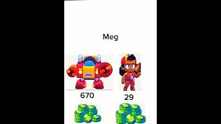 670 gems and 29 gems💀 brawlstars bs meg [upl. by Arag]