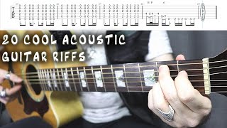 20 Greatest Acoustic Guitar Riffs  Intros  With Tabs [upl. by Tamra]