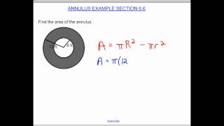 Annulus Example from Section 66 [upl. by Eatnom219]