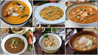 SOPAS Y CREMAS PARA EL FRÍO 6 RECETAS FÁCILES Y DELICIOSAS [upl. by Barnie910]