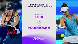 Magdalena Frech vs Nadia Podoroska  2024 Monterrey Round 1  WTA Match Highlights [upl. by Attenod515]