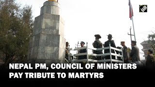 Nepal Martyrs Day PM Pushpa Kamal Dahal Council of Ministers pay homage to martyrs [upl. by Sauder]