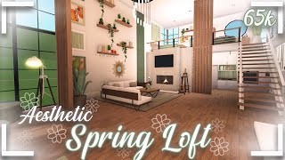 Bloxburg  Aesthetic Spring Loft 65k  Speed Build [upl. by Wanids954]