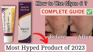 How To Use Glyco 6 Cream  Glycolic Acid 6  Remove Hypertension Acne amp Acne Marks glycolicacid [upl. by Benisch]