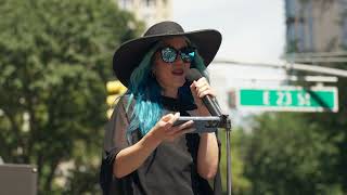 Alissa WhiteGluz Arch Enemys Vegan Frontwoman Advocates Animal Liberation at NYC March [upl. by Basile]