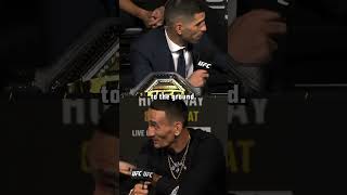 Ilia Topuria and Max Holloways heated exchange at UFC308 press conference [upl. by Ailegnave360]