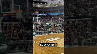 Freshman Coen Carr bounce is crazy 🤯 he won the dunk Contest at MSU madness collegebasketball [upl. by Aenad]