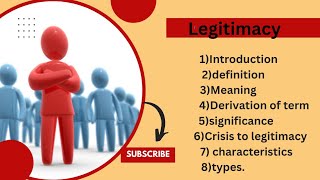 Legitimacy  meaning types characteristics significance crisispolitical sciencellb1 [upl. by Trebleda]