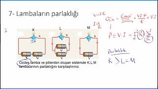 Lambalı devreler ışık verme ve parlaklık problem çözümü 8 [upl. by Oilejor]