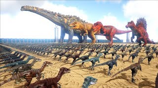 2000 Troodons VS ARK Dinosaurs  Cantex [upl. by Anwahsal560]