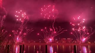 Belgrade New Year 2023 Firework  Belgrade Serbia 🇷🇸  Belgrade Waterfront Laser show [upl. by Ttayh]