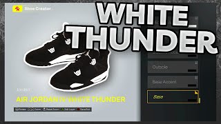 HOW TO MAKE Air Jordan 4 quotWhite Thunderquot IN NBA 2K25 NBA 2K25 Shoe Creator [upl. by Eikcin]