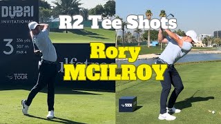 Rory McIlroy Tee Shot Compilation Dubai Invitational R2 Hole 17 dpworldtour golf golfswing pga [upl. by Nennerb]