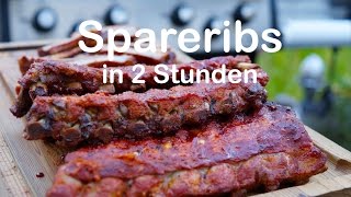 Spareribs in 2 Stunden auf dem Gasgrill [upl. by Potter]