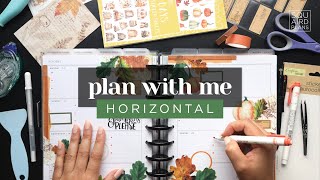 PLAN WITH ME  Horizontal Layout Weekly Setup in a Classic Happy Planner  Pumpkins amp Leaves [upl. by Adnorahc]