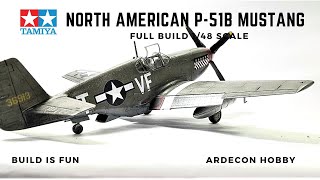 North American P 51 Mustang 148 scale build for beginner [upl. by Adelice526]