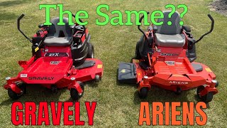 Gravely ZtX52 Vs Ariens Ikon 52 Zero turn mower walk around Are the the same [upl. by Polard83]