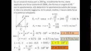 LAVORO E POTENZA MECCANICA [upl. by Cardinal3]