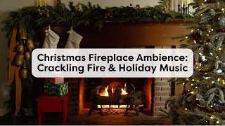 Cozy Christmas Fireplace with Relaxing Music and Crackling Fire  247 Livestream [upl. by Gabey624]